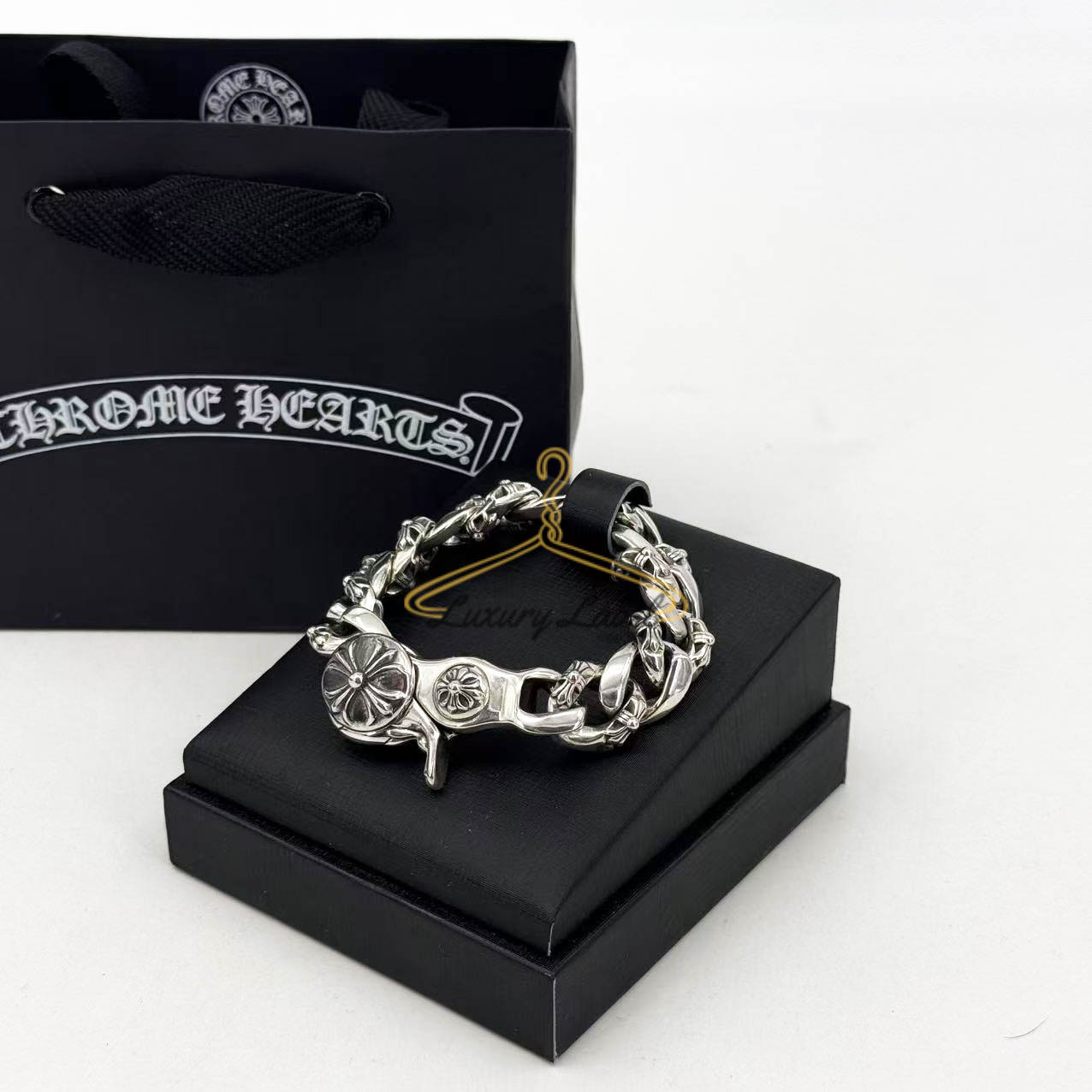 크롬하츠 필리그리 팬시 클립 Flower 팔찌