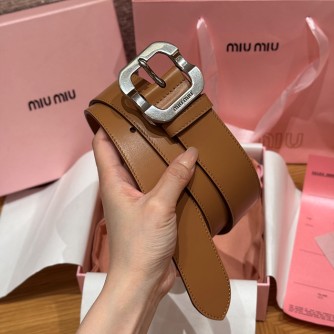 미우미우 로고 버클 벨트