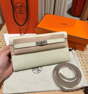 에르메스 켈리 투 고 미니백 앱송 (컬러 끄레 은장)