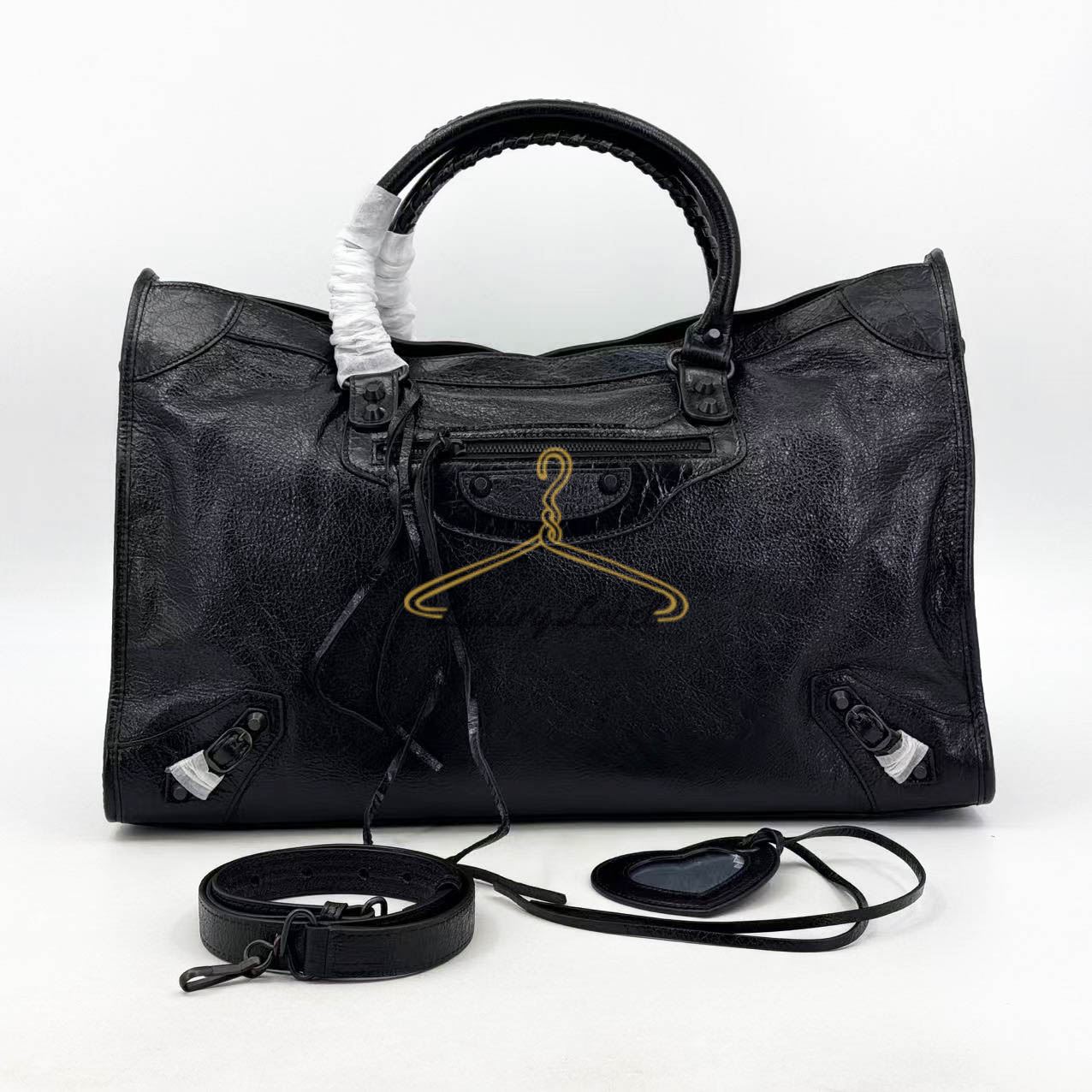 발렌시아가 르 시티 라지 백 블랙 (올블랙)