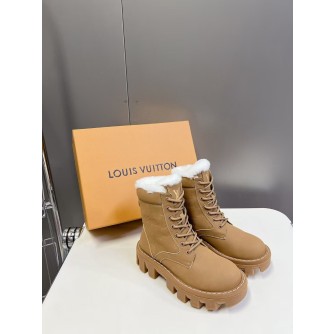 루이비통 LV 체커 레인저 부츠 베이지