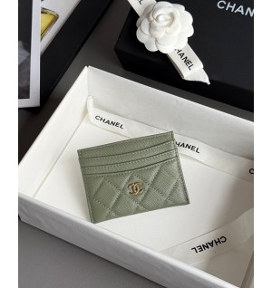샤넬 25S 캐비어 카드홀더 (컬러 그린)