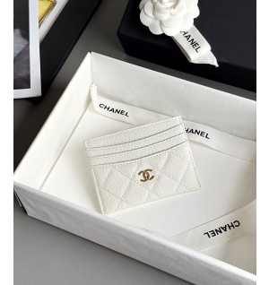 샤넬 25S 캐비어 카드홀더 (컬러 화이트)