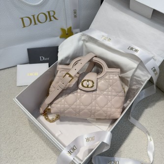 디올 Jolie 탑 핸들 미니 백 (컬러 파우더핑크)