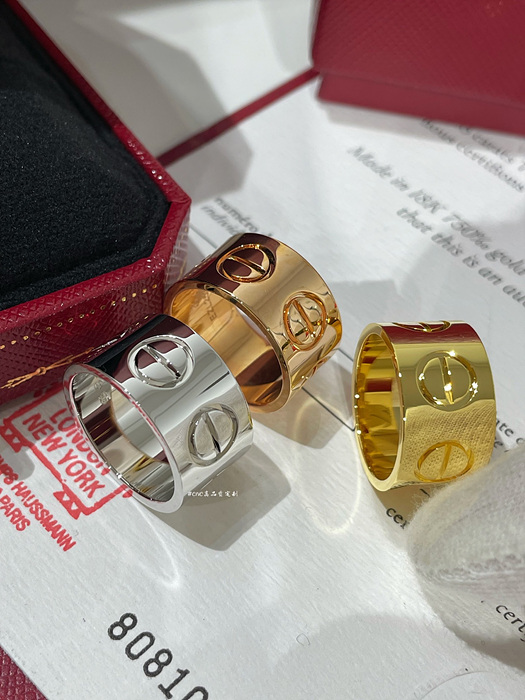 까르띠에 러브 와이드 링 (3COLOR) (V-gold소재)