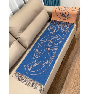 에르메스 H 카사크 앙트렐락 에퀘스트르 캐시미어 머플러