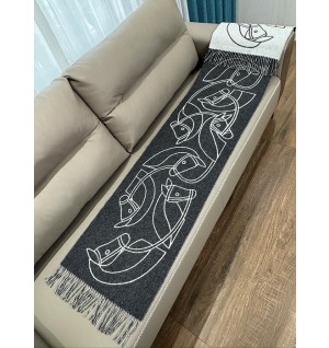 에르메스 H 카사크 앙트렐락 에퀘스트르 캐시미어 머플러