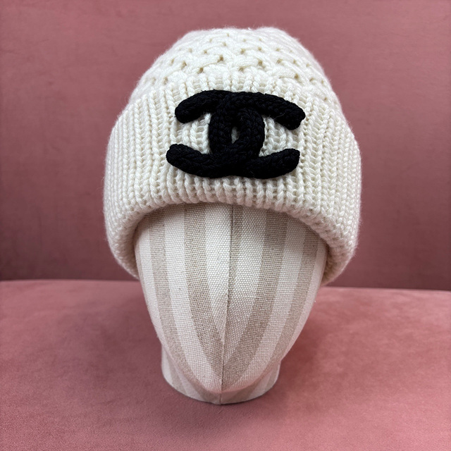 샤넬 CC 로고 크로셰 캐시미어 비니