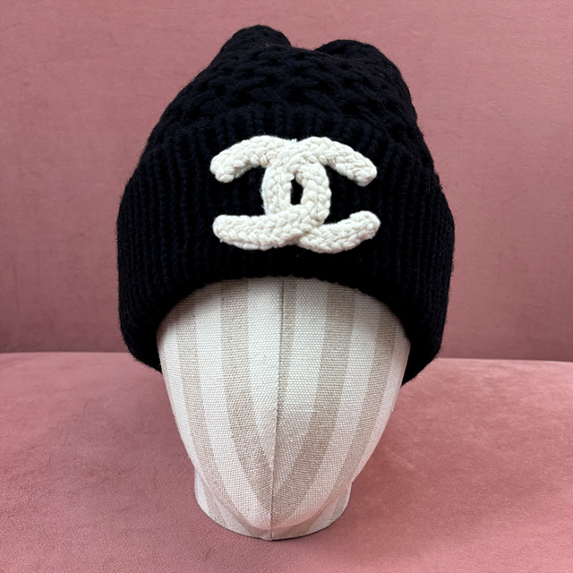 샤넬 CC 로고 크로셰 캐시미어 비니
