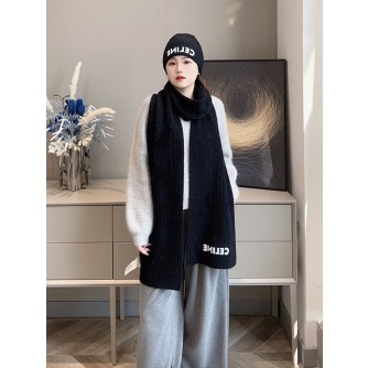 셀린느 로고 캐시미어 비니, 버킷햇 비니 & 머플러