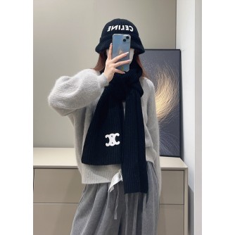 셀린느 트리오페 캐시미어 3종 비니 & 머플러