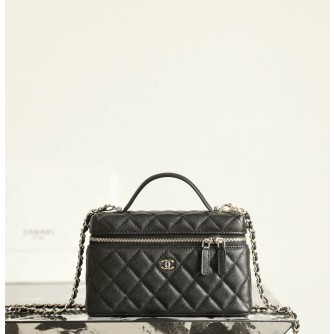 샤넬 탑핸들 포쉐트 베니티백 블랙 AP4385